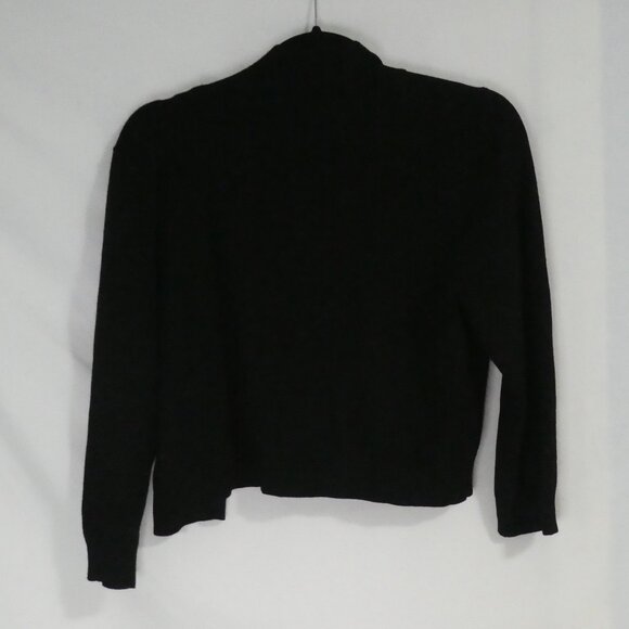 LINDA MATTHEWS NEW YORK | large | Black Open Front Lightweight Knit Cardigan - Picture 2 of 16